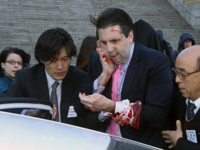 why was the us ambassador mark lippert slashed in the face