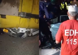 oil tanker crash near karachi s baloch colony flyover leaves one dead