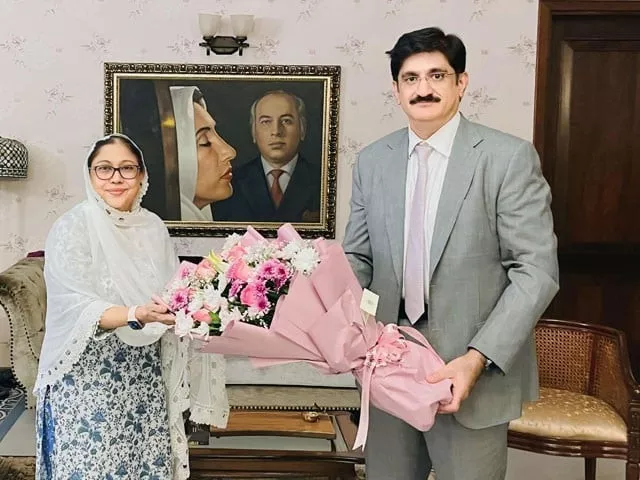 sindh chief minister murad ali shah meets faryal talpur at zardari house karachi photo express sindh chief minister murad ali shah meets faryal talpur at zardari house karachi photo express