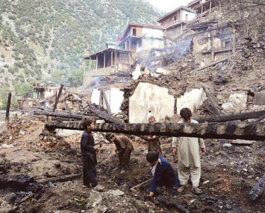 in flames fire razes an entire hamlet