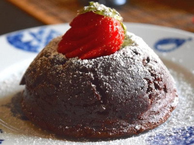 swim in a warm pool of oozing chocolate with this decadent lava cake