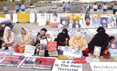 sit in families protest over missing relatives