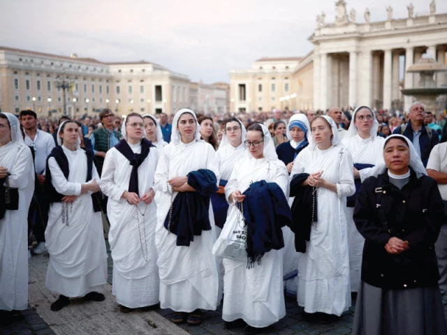 nuns attend a rosary for pope francis following the death of the pontiff in st peter s square at the vatican photo reuters nuns attend a rosary for pope francis following the death of the pontiff in st peter s square at the vatican photo reuters