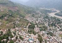 an aerial view from a pakistan military chopper shows muzaffarabad ajk photo reuters