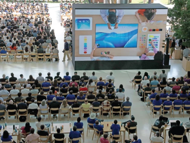 apple announces liquid glass during the apple worldwide developers conference wwdc in cupertino california photo afp apple announces liquid glass during the apple worldwide developers conference wwdc in cupertino california photo afp