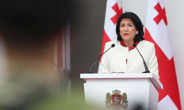 georgian president calls election results russian special operation georgian president calls election results russian special operation