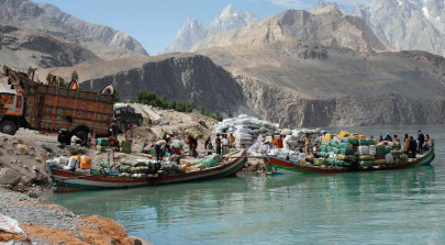 attabad lake victims receive relief goods