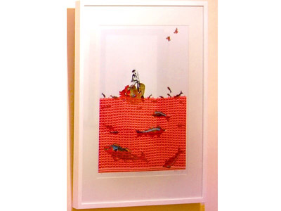 exhibition art with a punc   using dark humour to depict political and social situations