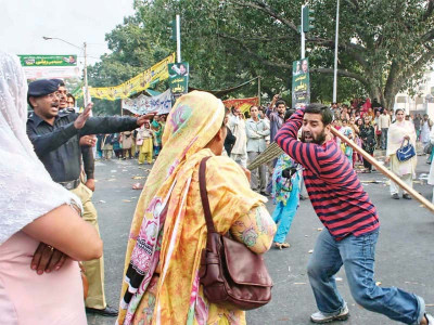 rights and obligations traders assault protesting health workers on the mall
