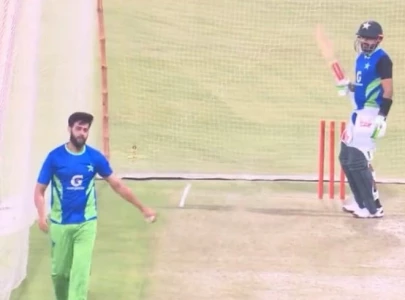babar azam imad wasim battle it out in nets before nz series