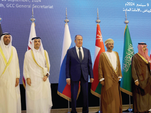 foreign ministers pose for a picture during the gcc russia joint ministerial meeting for strategic dialogue in riyadh photo afp foreign ministers pose for a picture during the gcc russia joint ministerial meeting for strategic dialogue in riyadh photo afp