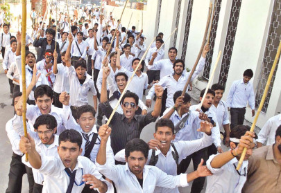 hssc part ii faulty results students take to roads hssc part ii faulty results students take to roads