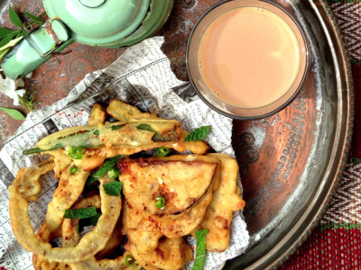 welcoming monsoon with assorted pakoras and spicy cardamom chai welcoming monsoon with assorted pakoras and spicy cardamom chai