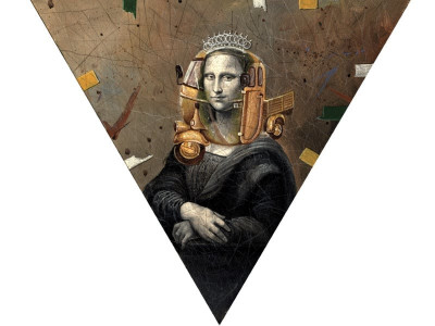 pop art italian princess in sindh s lap next to dancing punjabans