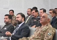 balochistan chief minister mir sarfraz bugti and corps commander lieutenant general rahat naseem ahmed khan co chairing the 28th defence review committee meeting in quetta on thursday screengrab