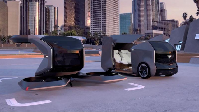 general motors unveils futuristic flying cadillac general motors unveils futuristic flying cadillac