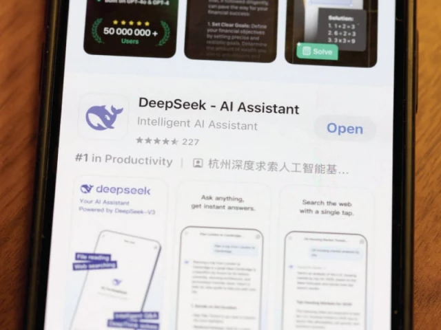the deepseek app is displayed on an iphone screen in san anselmo california photo afp the deepseek app is displayed on an iphone screen in san anselmo california photo afp