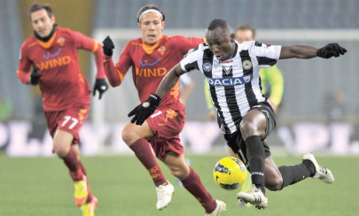 football udinese defeat roma in serie a