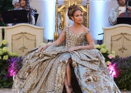 jennifer lopez stuns in manish malhotra for 55th bridgerton  themed birthday party
