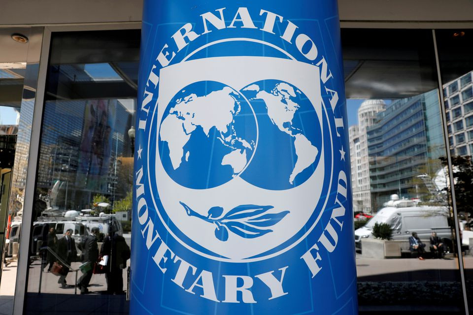 international monetary fund logo is seen outside its headquarters during the imf world bank spring meetings in washington u s april 20 2018 photo reuters