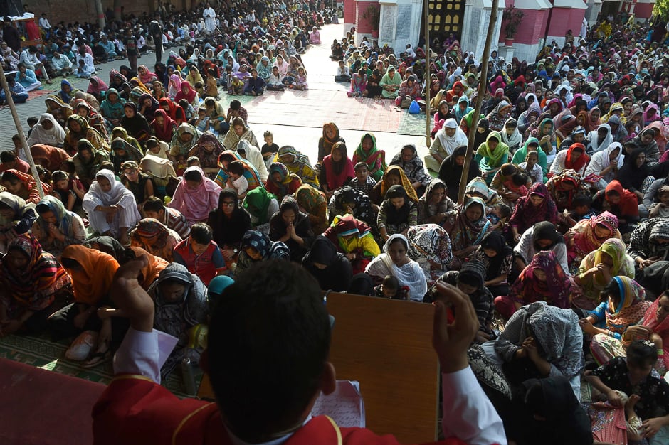 Pakistani Christians attend a Good Friday service at a church in Lahore. PHOTO: REUTERS