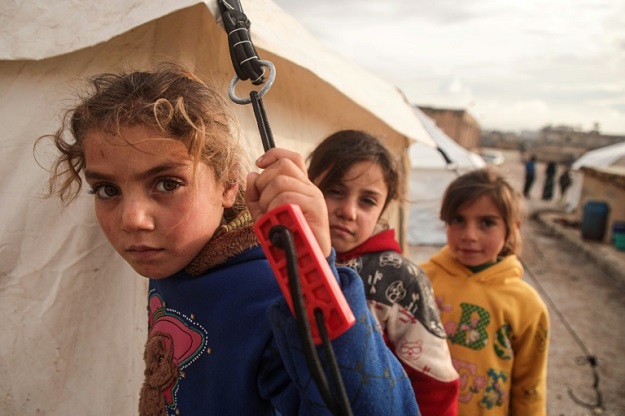 Many of those displaced have taken shelter at camps like this one near the town of Dana, on the Turkish border. PHOTO: AFP