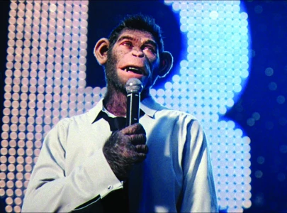 why robbie williams is a monkey in biopic