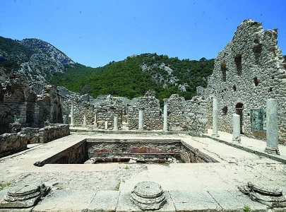 mosaic floors found in ancient olympos church mosaic floors found in ancient olympos church