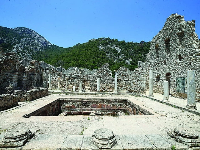 olympos houses many mosaic floors photo file olympos houses many mosaic floors photo file