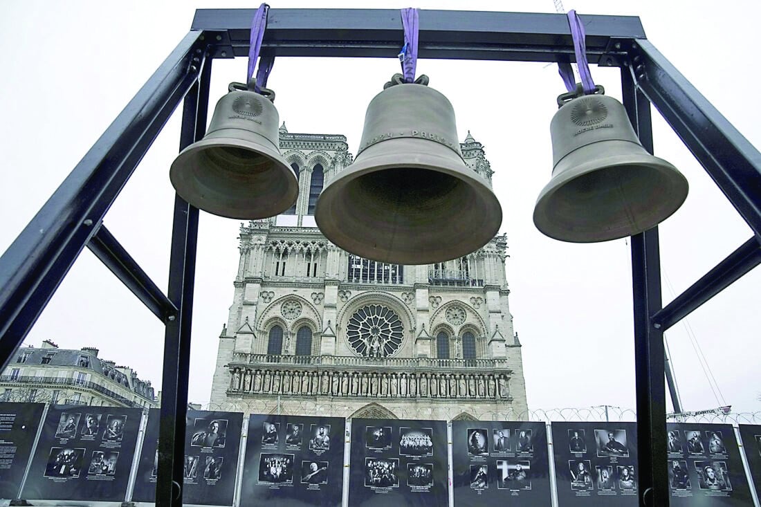 the bells of notre dame tolled on friday after five years photo afp