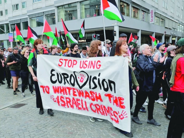 demonstrators also protested last year photo file