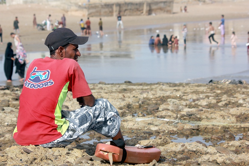 Anwar said the only way to escape a rip current is by swimming parallel to it and not panicking. PHOTO: ATHAR KHAN