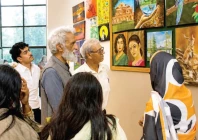 a vibrant art showcase at jalal baba auditorium highlights hazara s rich talent fosters young artists growth and strengthens abbottabad s cultural identity through inclusive exhibitions and creative collaboration photos express