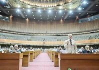 prime minister shehbaz sharif addresses the national assembly photo nni