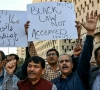 pakistan federal union of journalists members shout slogans during a protest against the prevention of electronic crimes act amendments in karachi on january 28 2025 photo afp