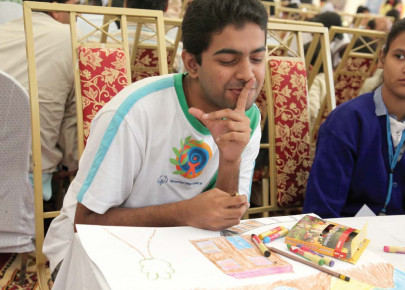 class act children with special needs move away from the margin by drawing in it