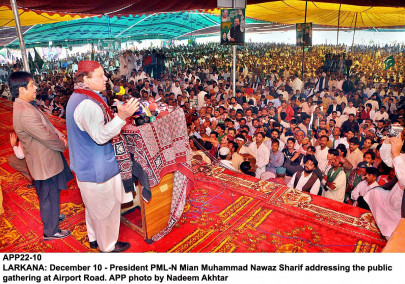 pml n rally in larkana pml n rally in larkana