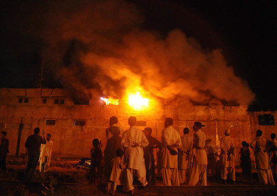 up in flames plastic and sugar godowns burnt on talpur road