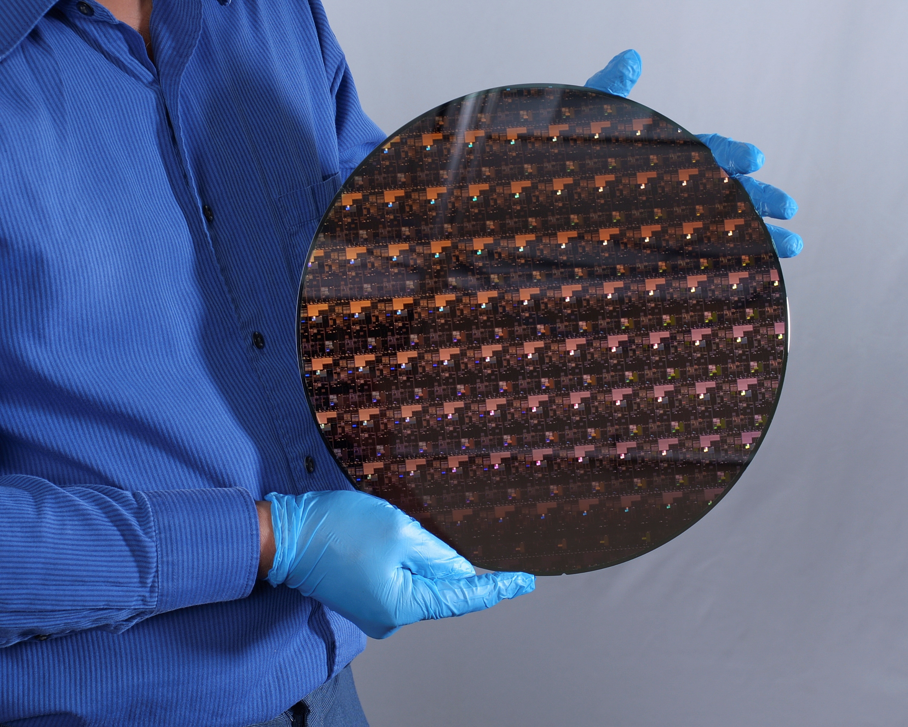 a silicon wafer containing chips made with international business machines corp s 2 nanometer transistor technology is seen in this undated handout photo provided on may 6 2021 photo reuters