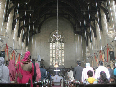 happy holidays christians gather at st andrew s church for mass on christmas day
