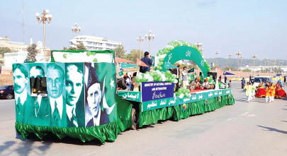 quaid i azam day float displays country s cultural diversity