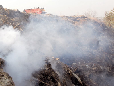 smoke rises tolerance falls an entire sub sector choked by burning garbage
