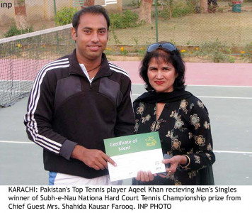 aqeel lands year end tennis title