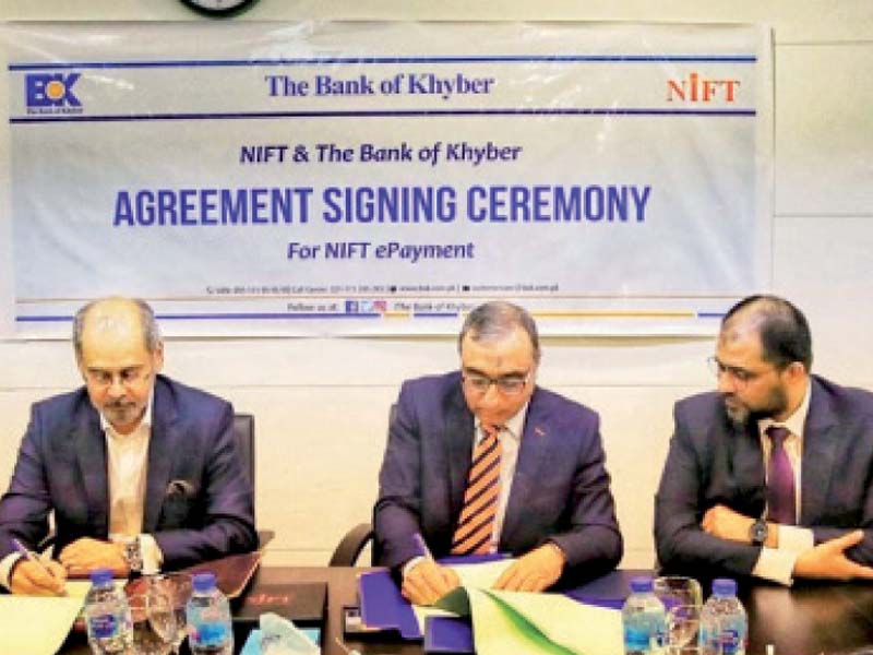 corporate corner bank of khyber nift sign deal