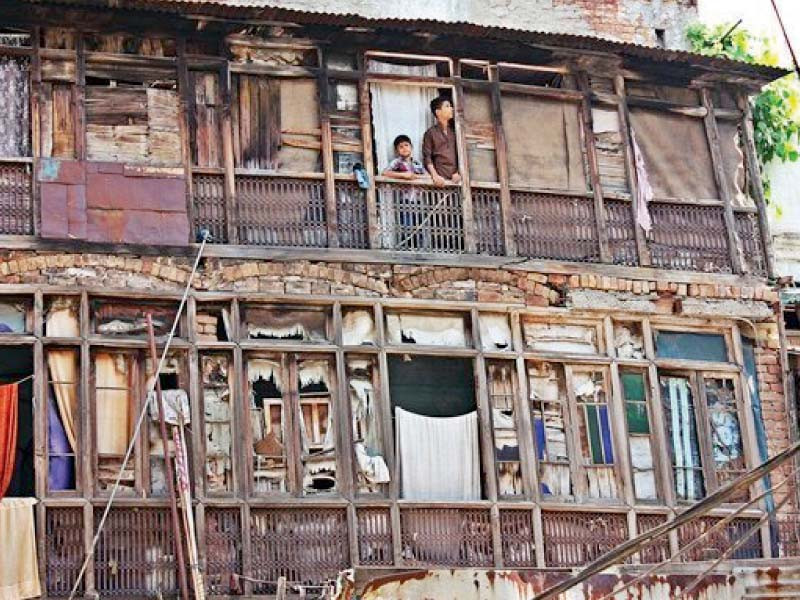 a derilict structure in the saddar area of the garrison city lies in a shambles photo express