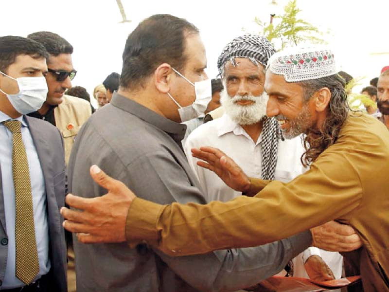 tribal elders greet cm buzdar in barthi area of dera ghazi khan photo express