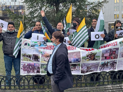 protest held in belgium against indian atrocities in iiojk