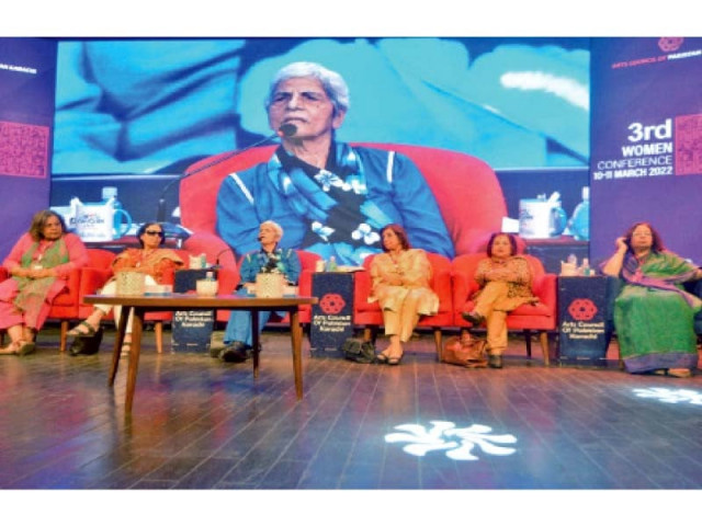 panelists express their views at the third women s conference held at pakistan arts council while choreographer farah yasmeen shaikh enthralled the audience with her kathak performance photos jalal qureshi express panelists express their views at the third women s conference held at pakistan arts council while choreographer farah yasmeen shaikh enthralled the audience with her kathak performance photos jalal qureshi express
