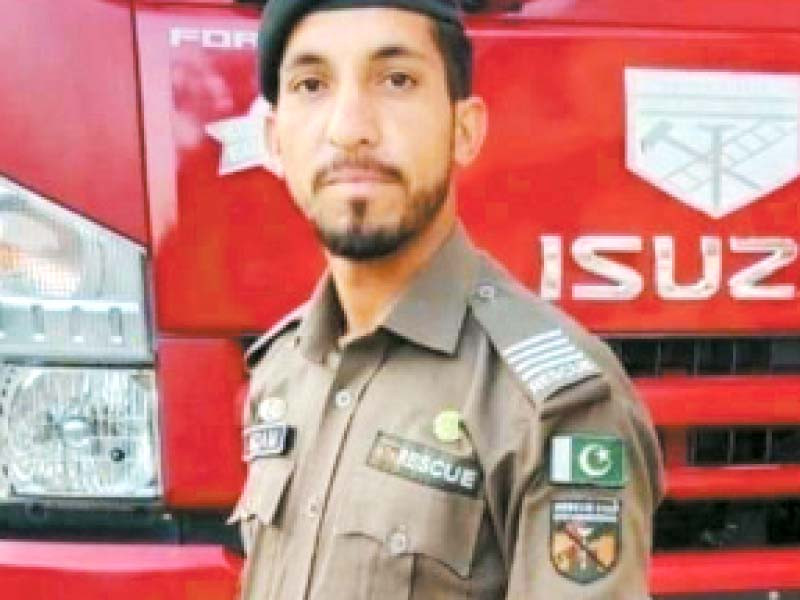 rescue technician nizamullah who lost his life photo file