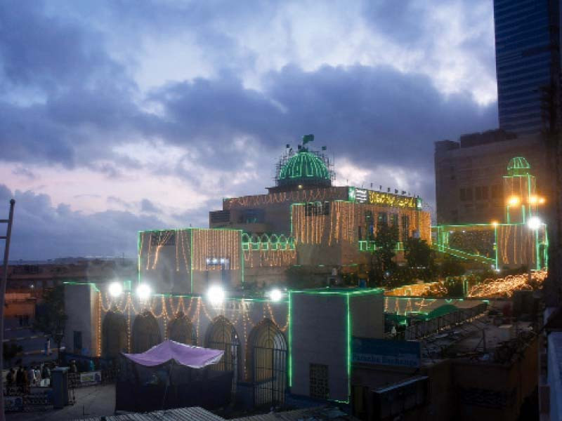 shrine of sufi saint abdullah shah ghazi is illuminated on the occasion of his urs photo online